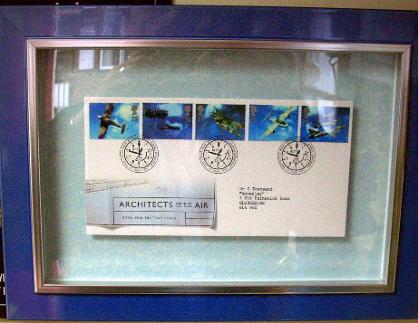 Float mounted first day cover